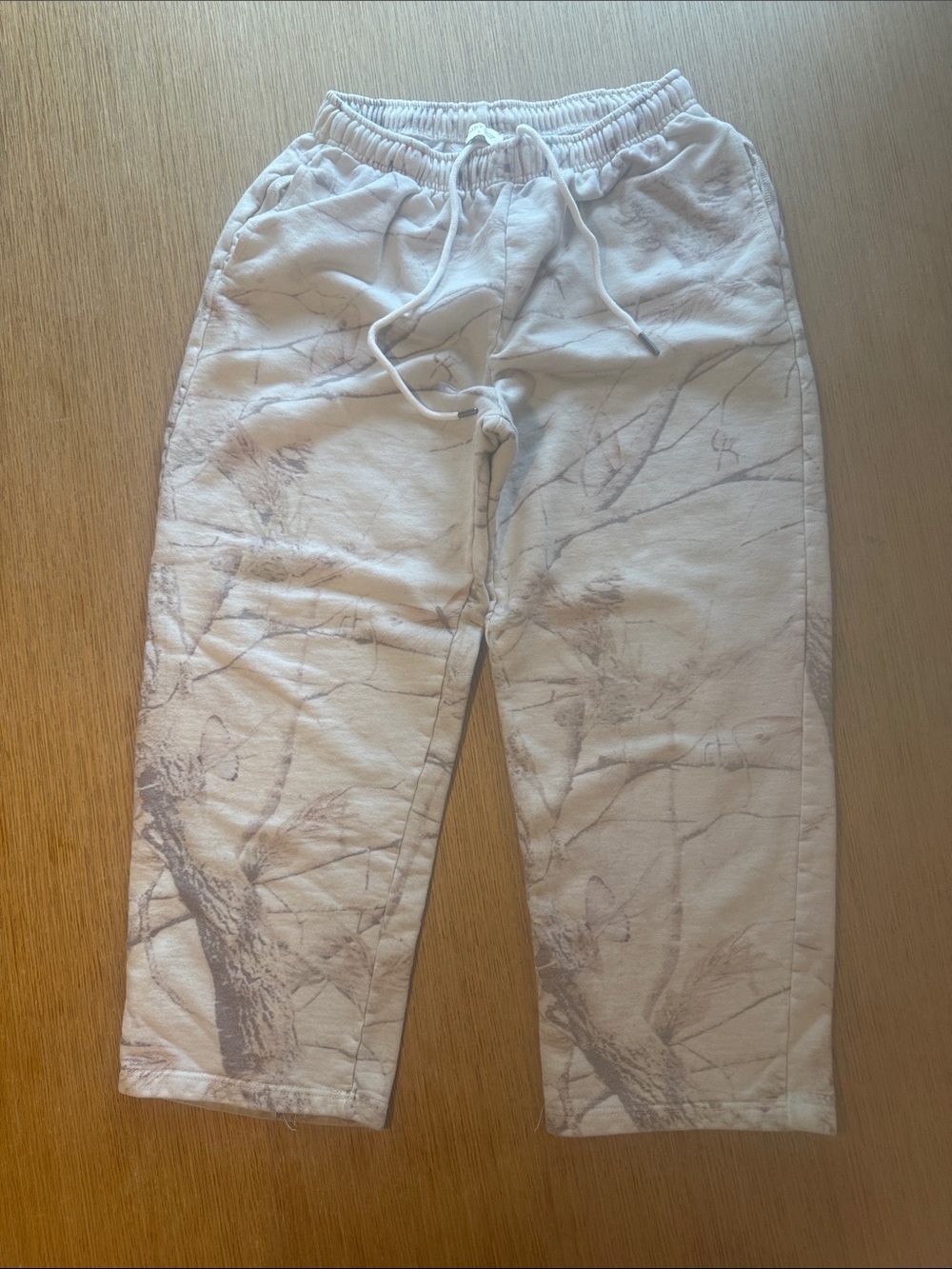 Dairy Boy Tie Dye Sweatpants Cream Brown Nature Print Size L